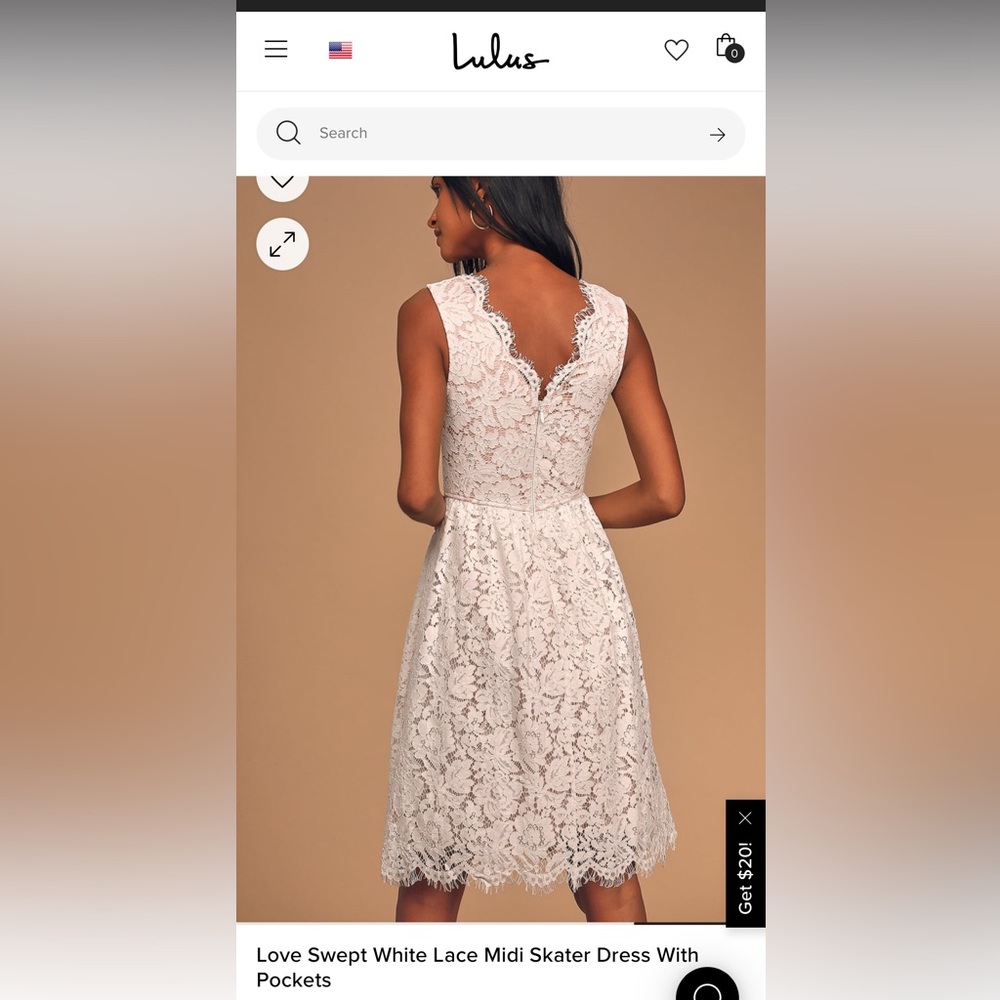 Lulus White Lace Midi Dress